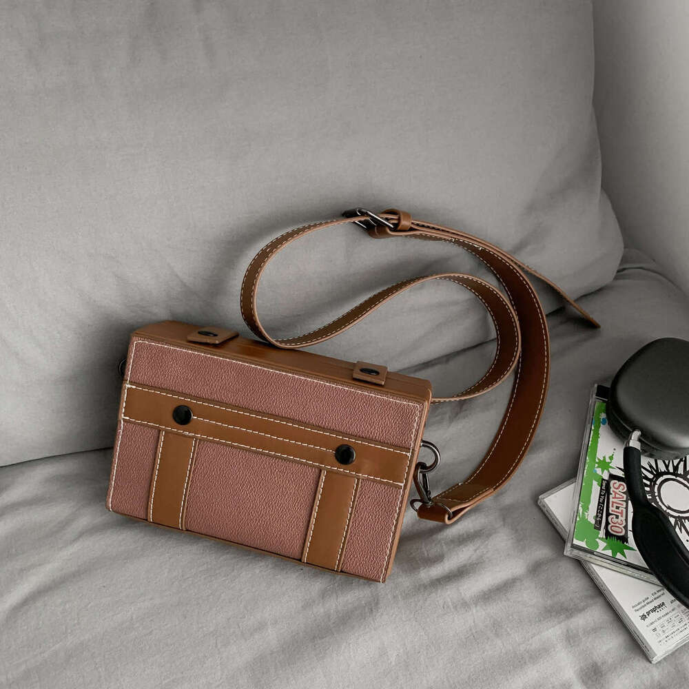 Box Men's New Cool Small Square Fashionable Casual Styling Personalized Trendy Brand Mobile Phone Crossbody Bag