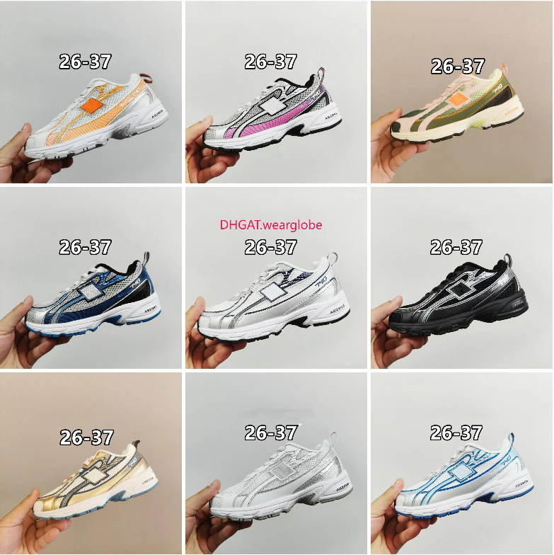 New Models 740 Designer kids Shoes children Outdoor Casual Walk Sports 740 Running Breathable Mesh Trainers Unisex Zapatos Leisure Green Black White Sneakers