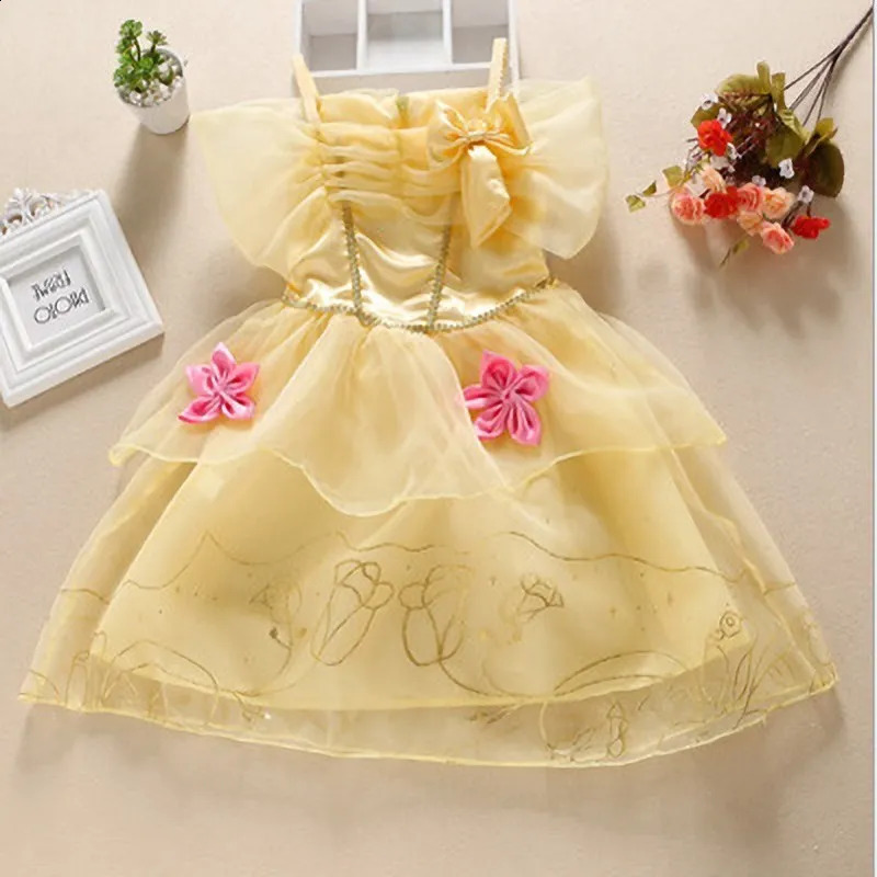 Kids Princess Costume Children Elsa Anna Halloween Dress Girl Jasmine Moana Dinner Rapunzel Mermaid Pageant Disguise 310Y 250820