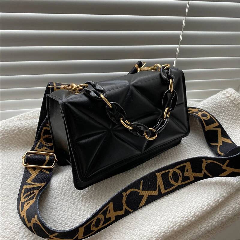 Autumn New Women s Crossbody Bag Fashion Handbag Retro Personality Wide Shoulder Strap Women s Shoulder Bag Autumn New Simple Casual Designer Bag