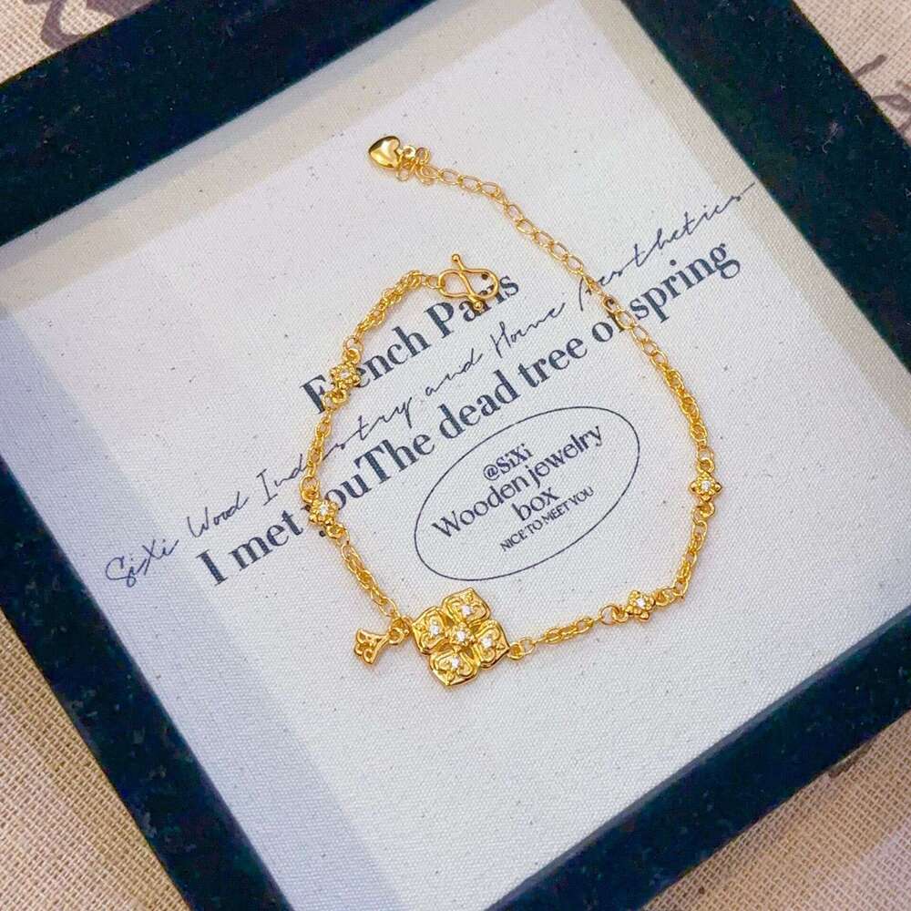 New Style Color National Charm Pointed Dia Square Harmony Necklace Bracelet Earrings Set Fashionable Versatile Elegant High-end Feel