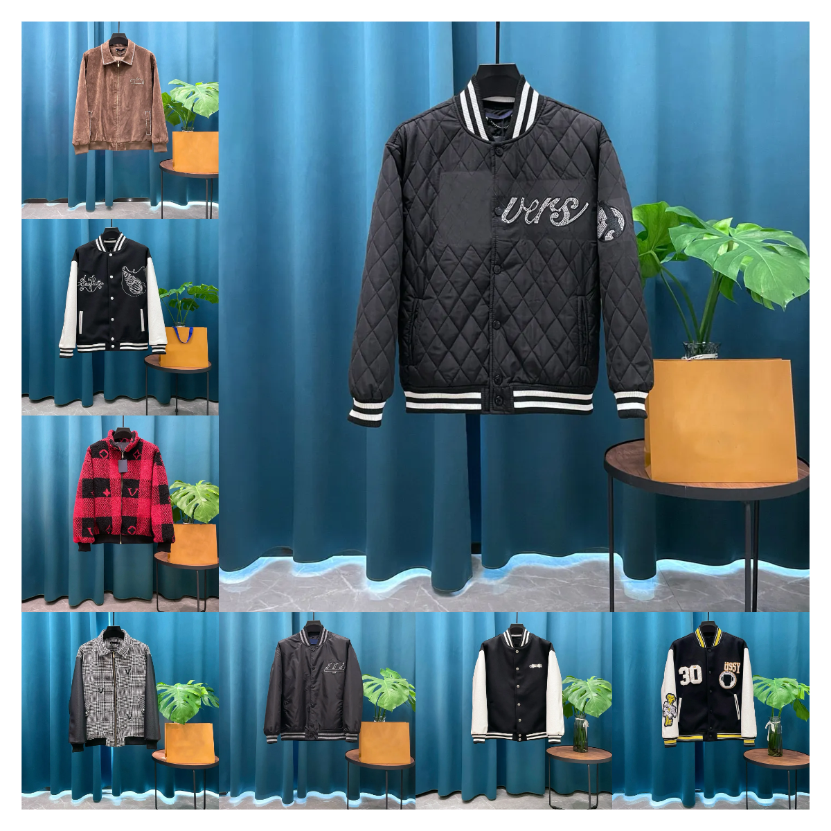 jacket fashion brand Men's and women's jackets retro loose long-sleeved green baseball men's hip-hop autumn school team casual warm clothing European