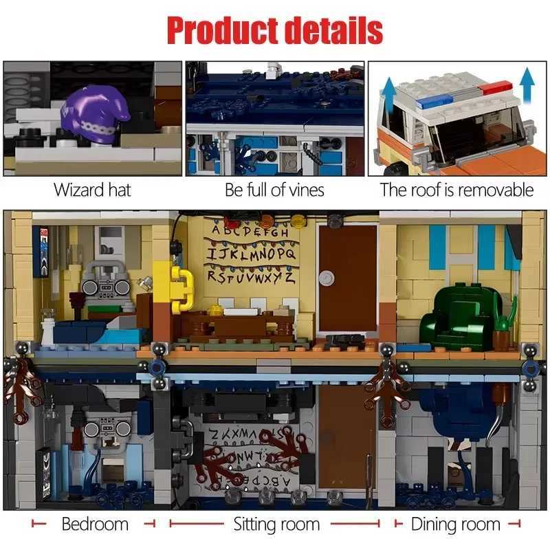 IN STOCK Movies Strange Stories The Upside Down Model Building Blocks Adults Bricks Children Toys Birthday Christmas Gifts L250821