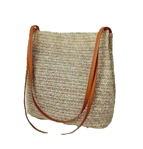 Autumn New Women s Crossbody Bag Women s Grass Woven Handbag Rattan Basket Beach Vacation Bag Women s Shoulder Bag Autumn New Designer Bag