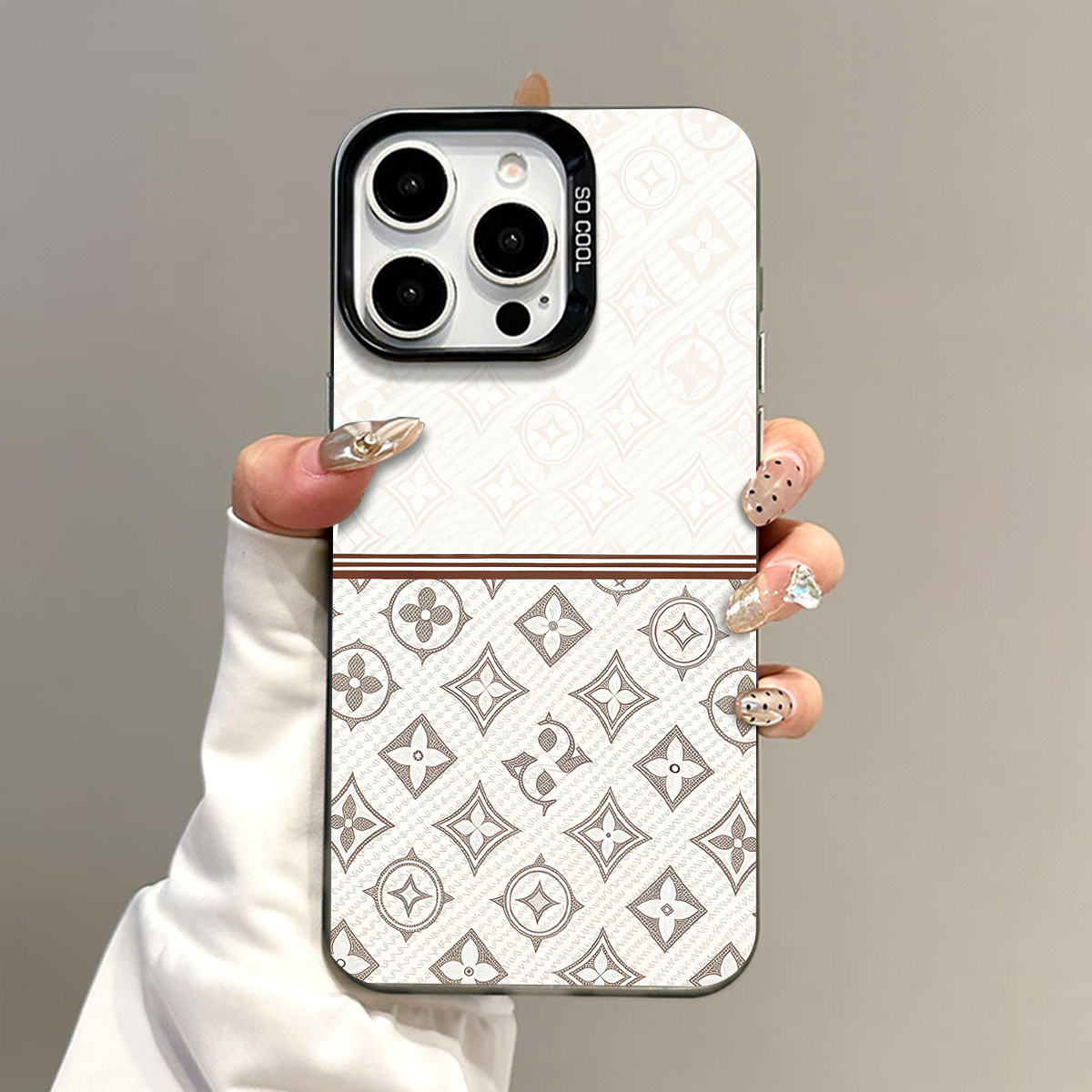 Vintage Geometric Patterned Tiles"Fold Phone Case for IPhone 16/16 Pro/16 Plus/16 Pro Max 15/14/13/12/11/x/xs/xr/xs max,Shopping Festivalt Essent