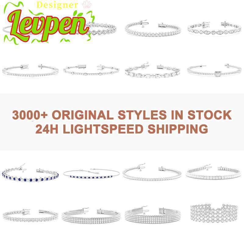 925 Factory Outlet Wholesale Price Sterling Silver Moissanite Diamond With Certificate Tennis Chain Bracelet for Women 3mm4mm5mm OACOCA