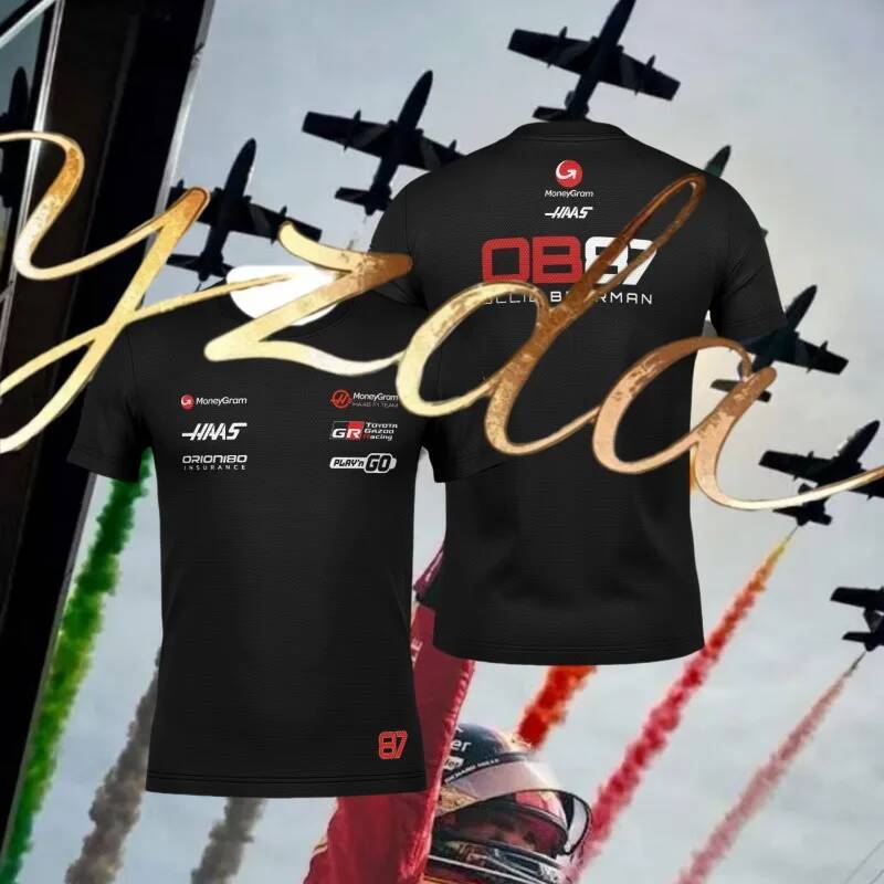 Racing F1 Haas Team T-shirt Motorcycle Mens and Womens Outdoor Sports Casual Short Sleeved Riding Comfortable Quick Drying