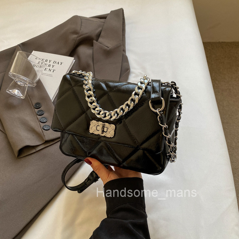 Fashion Small Bag Womens Bag Summer New Korean Style Quilted Shoulder Bag Chain Crossbody Bag Small Square Bag