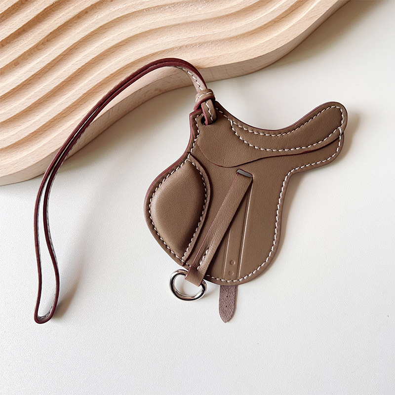 Designer Bag charms Lambskin Saddle Bag Charm Fashionable and High-end Genuine Leather Pendant Handmade Accessory