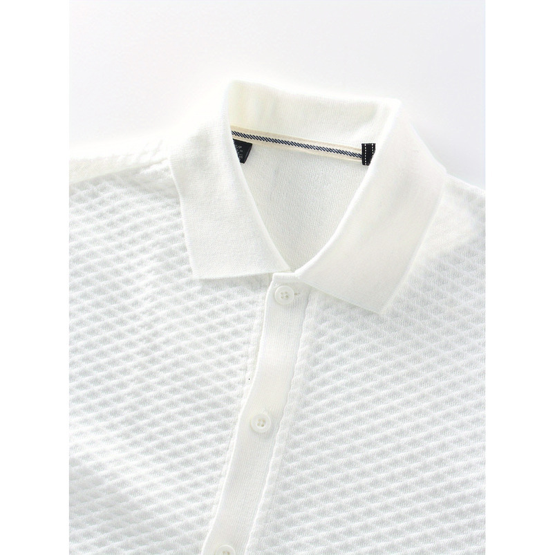 Men's Sports Casual Short Sleeve Shirt Breathable Knitted Fabric, Suitable Hiking, Outdoor Daily Wear - Machine Washable Essential for Spring, Su