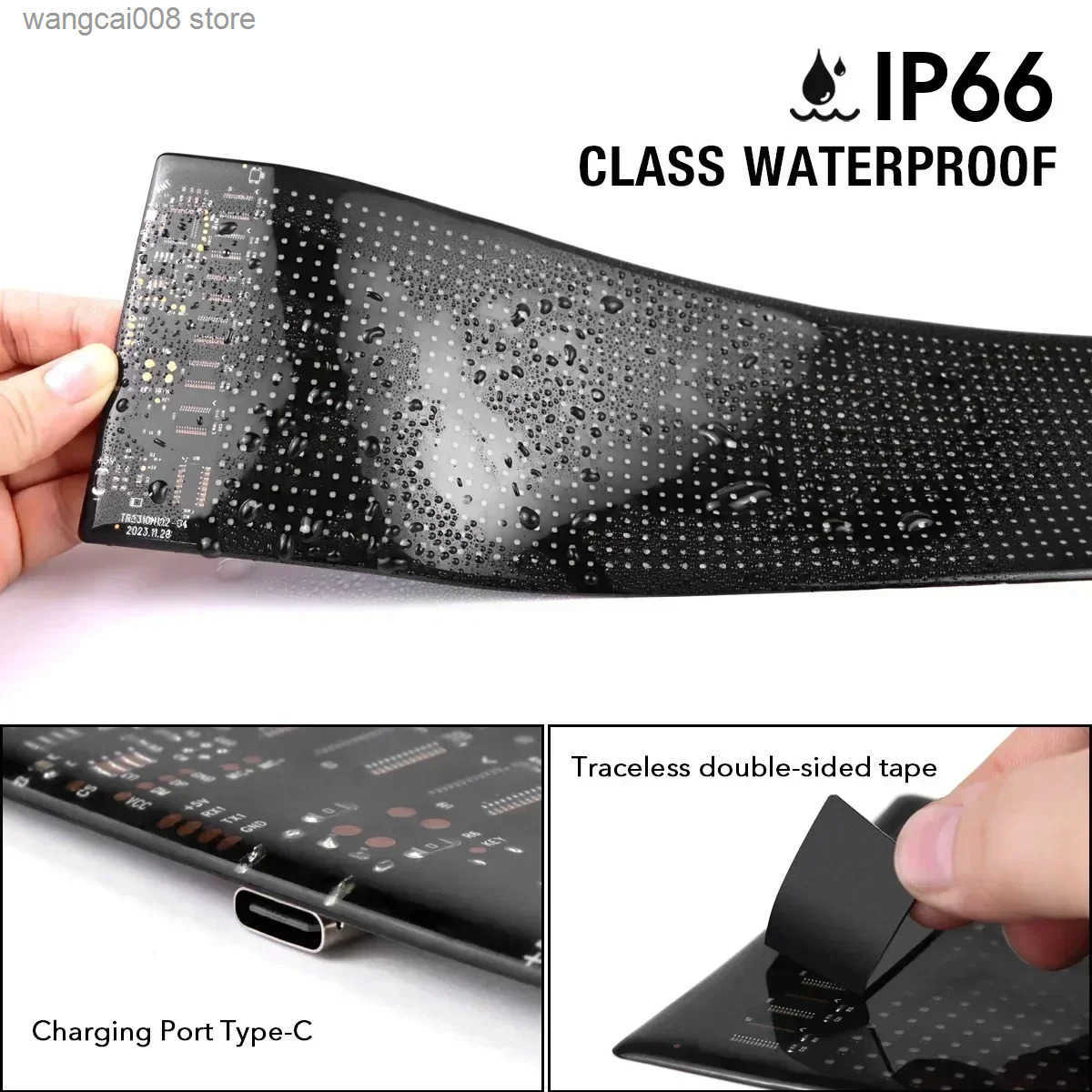 Flexible LED Matrix Panel Programmable LED Sign with USB Power App Remote Control DIY Scrolling Text Picture for Car Decoration S250821