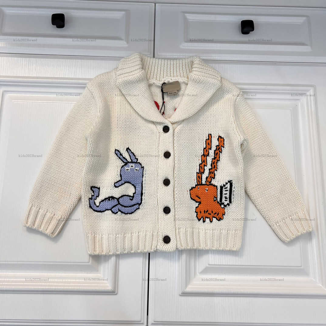 New kids cardigan Collar design child sweater kids designer clothes Autumn Long sleeved Knitted baby jacket A827X23N286