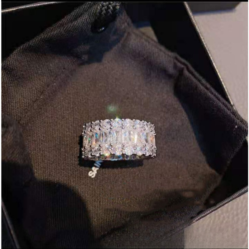Elegant Square Cut Crystal Engagement Jewelry for Her
