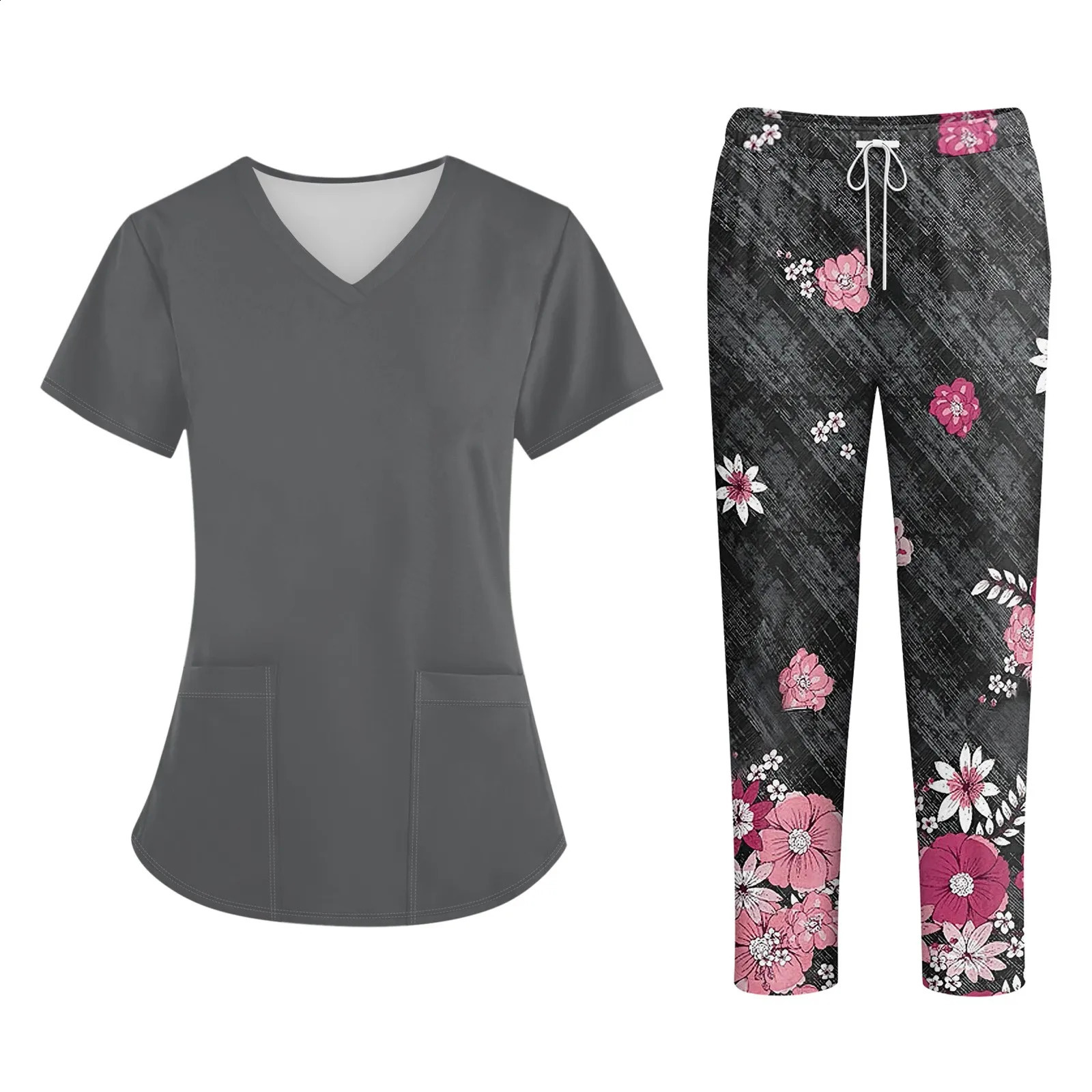 Unisex Uniforms Men Women Clothes Beauty Costume Nurse Scrubs Sets Doctor Dentist Workwear Clinical Tops Pants 250821