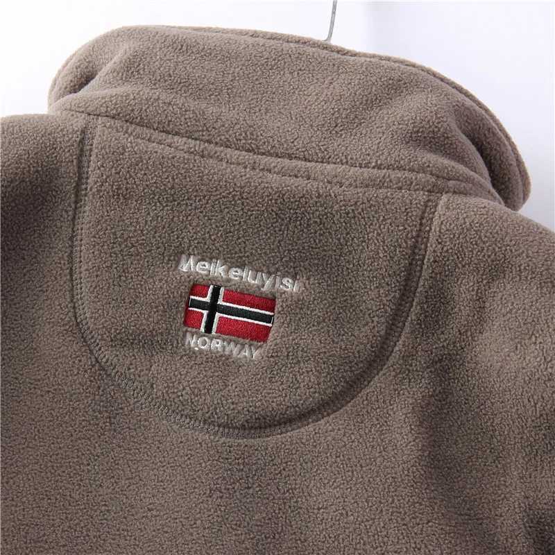 New Winter Thickened Mens Polar Fleece Jacket Stand Collar Plus Size Outdoor Overcoat Warm Norway Jacket Classic Outerwear W250821
