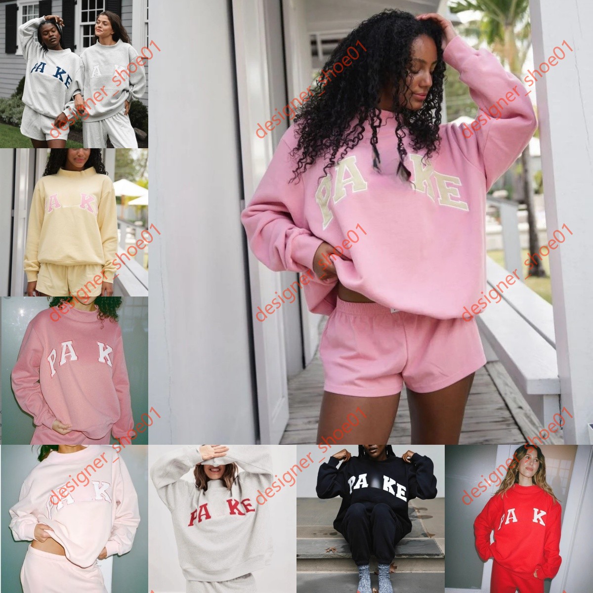 Parke Sweatshirt Womens Autumn Loose Fit Letter embroideried Hoodie Cotton Long-Sleeve Pullover Hooded Top Parke Luxury Designer for Daily Casual Wear hoodies