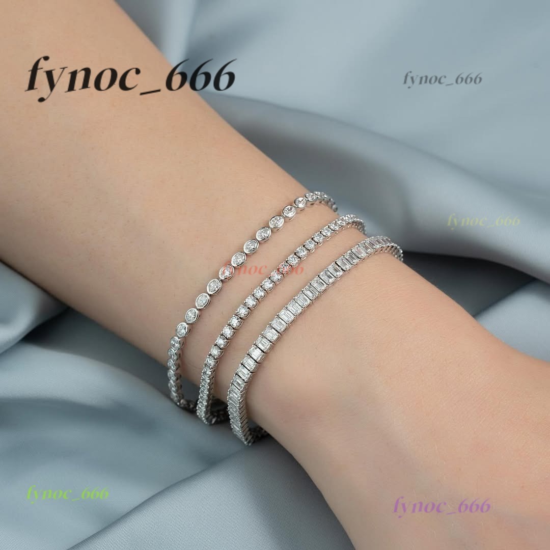 925 Silver D VVS Iced Out Moissanite Tennis Bracelet Gold Plated 2mm-6.5mm GRA Moissanite Tennis Chain Bracelet Jewelry
