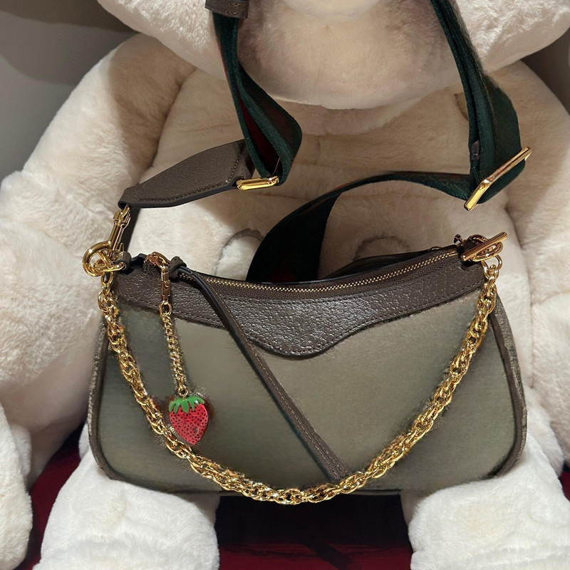 10A quality women's makeup bag single shoulder chain bag crossbody carry bag shoulder armpit bag casual hand bag commuter tote bag