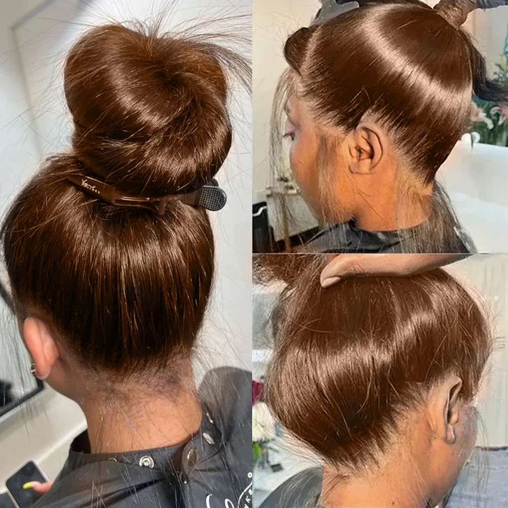 250 Density Chocolate Brown Preplucked Hairline 360 Full Wear And Go 30 Inch Straight Lace Front Wig Brown Wig Human Hair Wigs For Women