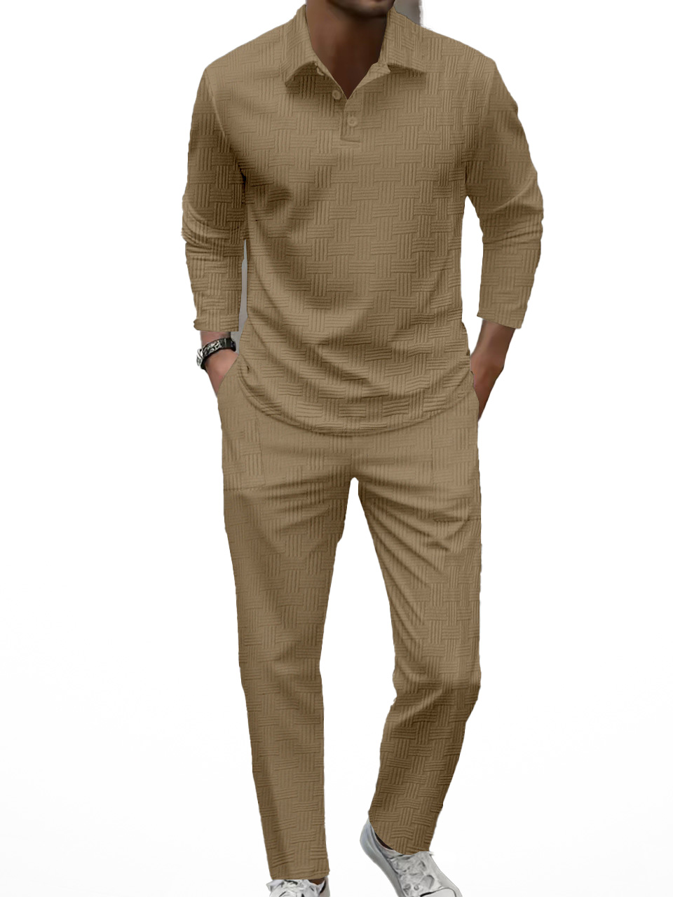 Men Tracksuit Suit Fashion Long Sleeve Tshirt Trousers Designer Sweatshirt Mens Casual V Neck Streetwear Tracksuit Pants Sets T-Shirts Sportswears