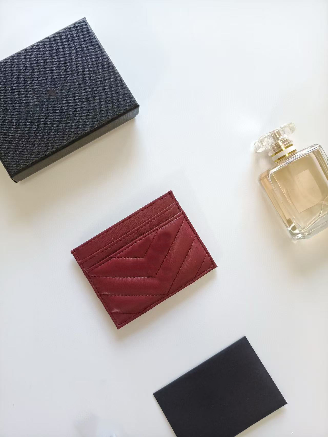 Designer wallet women card holder men Designer cardholder men wallet lady purse caviar fashion woman wallet CardHolders genuine leather men Purse with box