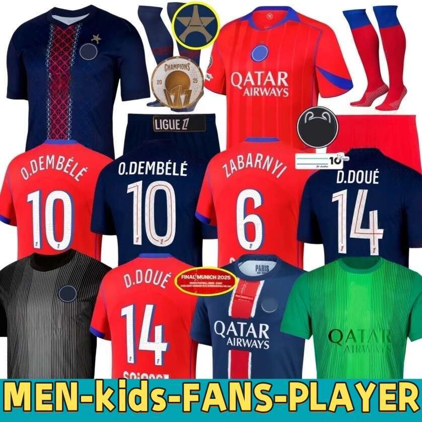 psges jersey 25 26 Ousmane Dembele jersey Khvicha Kvaratskhelia paris st germain jersey Football Shirt GonCalo Ramos Gianluigi Donnarumma kit Soccer Jerseys kids
