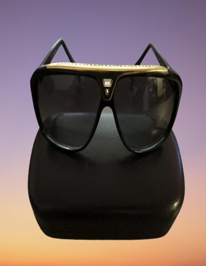fashion Luxury new brand Evidence sunglasses for women retro vintage men designer shiny gold frame laser logo quality with box5898332