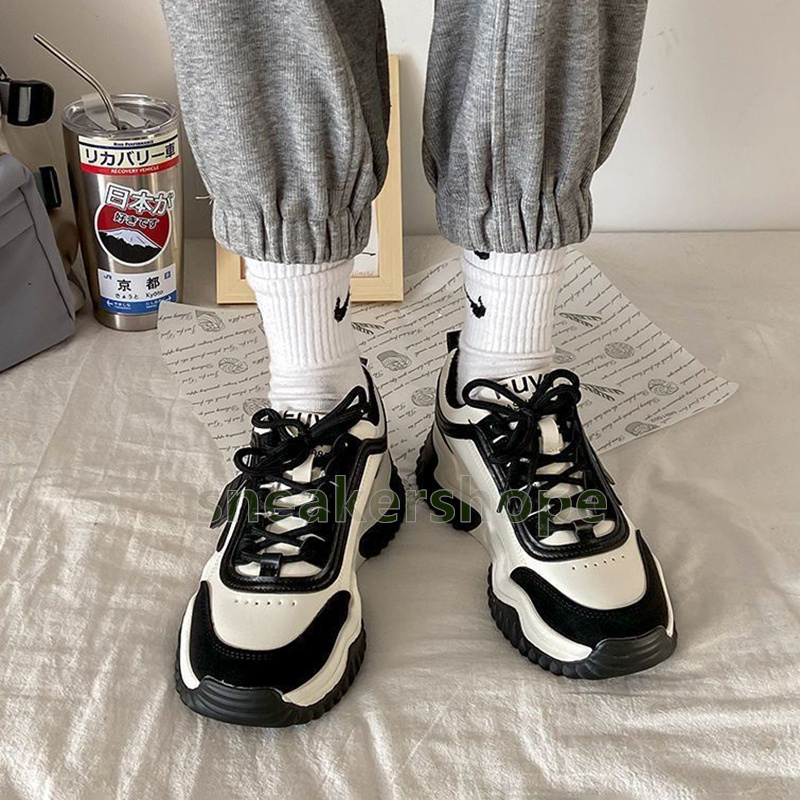 womens trainers running shoes chunky sneakers khaki black fashion outdoor sports comfort soft shock-absorbing women shoes size 35-40