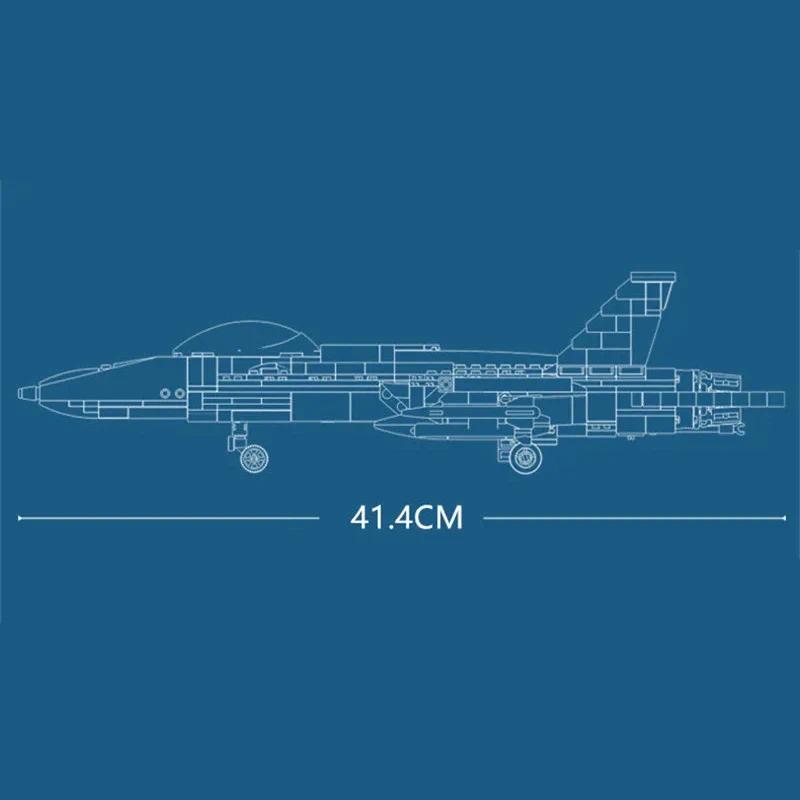 Military Series Building Blocks F/A-18E Super Fighter Armed Helicopter Aircraft Plane War Weapon Model Bricks Toys For Kids Boys