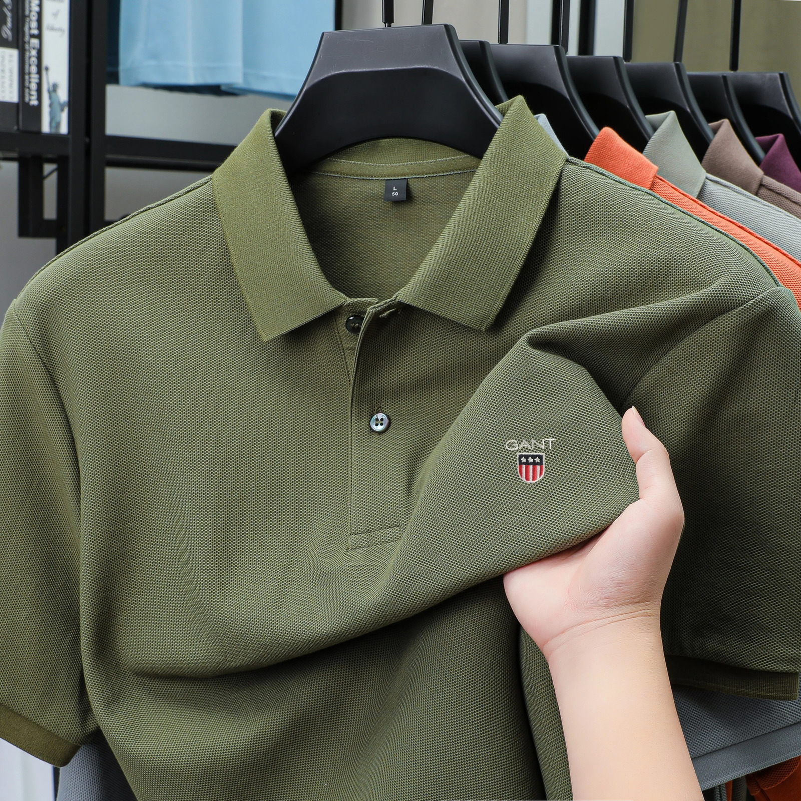 Highend 100 Cotton Short Sleeve Polo Shirt Mens Summer Breathable Paul Tshirt Exquisite Embroidery Casual Top 250820