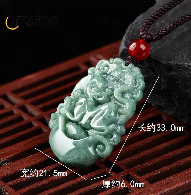 Natural A Goods Jadeite Twelve Chinese Zodiac Rat Tiger Pendant Jewelry Handcarved Custom Mascot Jade Necklace Gift 250818