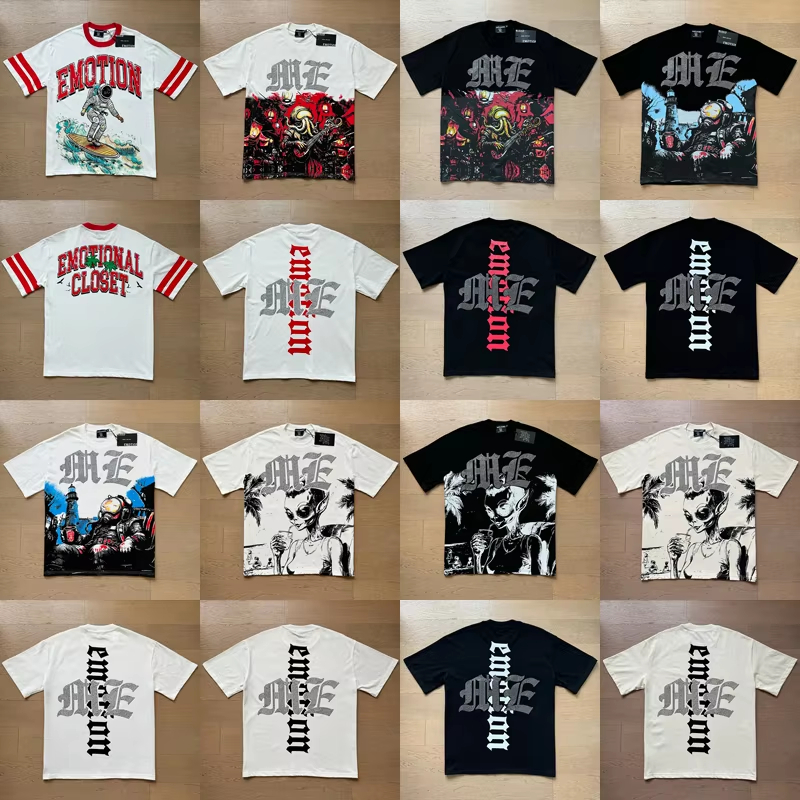 Men Women Streetwear T-shirts Real Picture New American Hip-hop Fashion Casual Short Sleeve Tops Tees