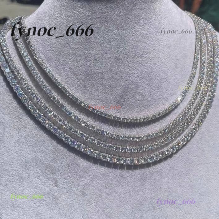 High Quality 14K White Gold Tennis Chain with VVS Moissanite Diamond Elegant Fine Jewelry for Men s Weddings Engagements