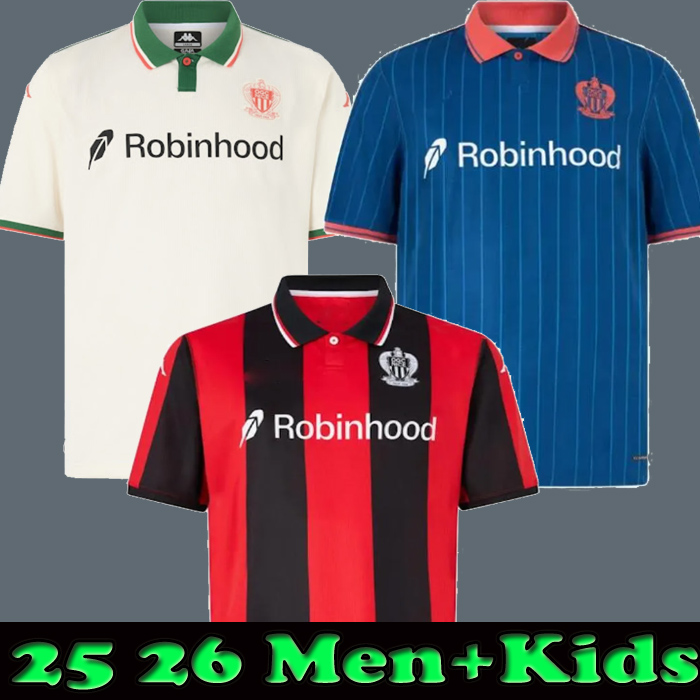 25 26 Maillot OGC Nice FC soccer jerseys GUESSAND T. MOFFI MOUKOKO NDOMBELE S. DIOP CHO 2025 2026 OGCNice football shirts ROSARIO DANTE BOGA BOUDAOUI maillot de foot