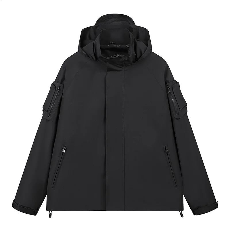 Autumn Outdoor Three-proof Jacket Men Women Multi-pocket Tooling Coat Fashion Storm Waterproof Jacket Loose Mountaineering Coats 250820