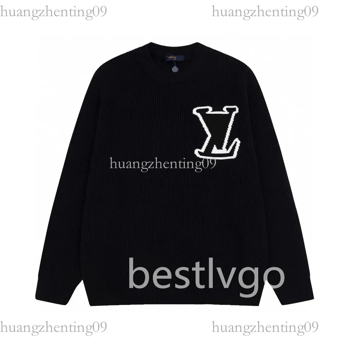 Men's Plus Size Hoodies & Sweatshirts jacquard letter knitted sweater in autumn / winter acquard knitting machine e Custom jnlarged detail crew neck cotton