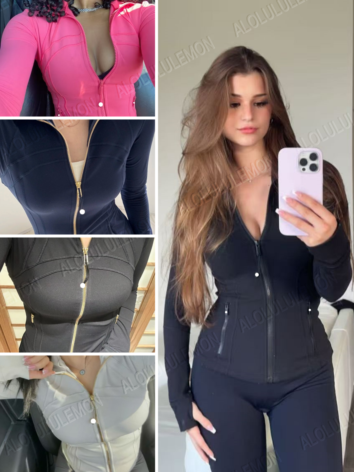 2025 5A Yoga Jacket Women set Workout Sport Coat Fitness Sports Activewear Comfortable Top Solid Zip Up Sweatshirt Sportwear luluness lemonlies jackets