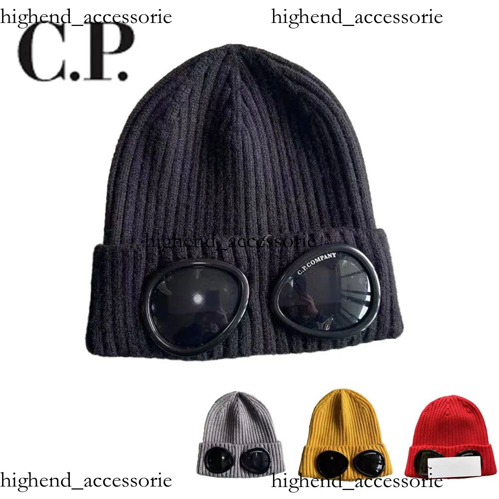 2025 AAA New Hot Salse Company Caps Mens Designer Ribbed Knit Lens Hats Womens Extra Fine Merino Wool Goggle Beanie Official Website Version C Company Caps 796