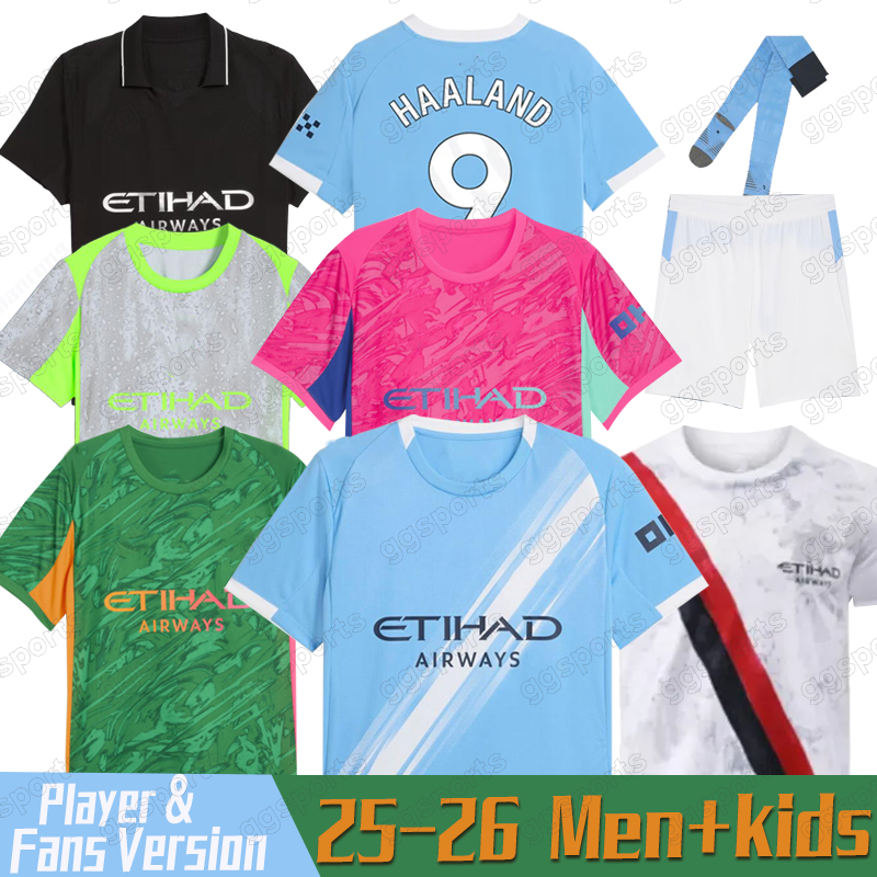 2025 2026 MARMOUSH NICO 25 26 HAALAND SOCCER JERSEYS GREALISH DE BRUYNE FODEN SAVINHO MAN RODRIGO GVARDIOL CITY jersey football kit shirts men kids set