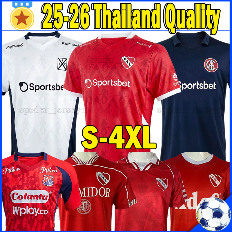 XXXL 4XL 25 26 Club Atletico Independiente Soccer Jerseys Independiente de Medellin Football Shirts Retro 1978 82 85 88 1994 95 98 2000 CA Independiente Men Uniforms