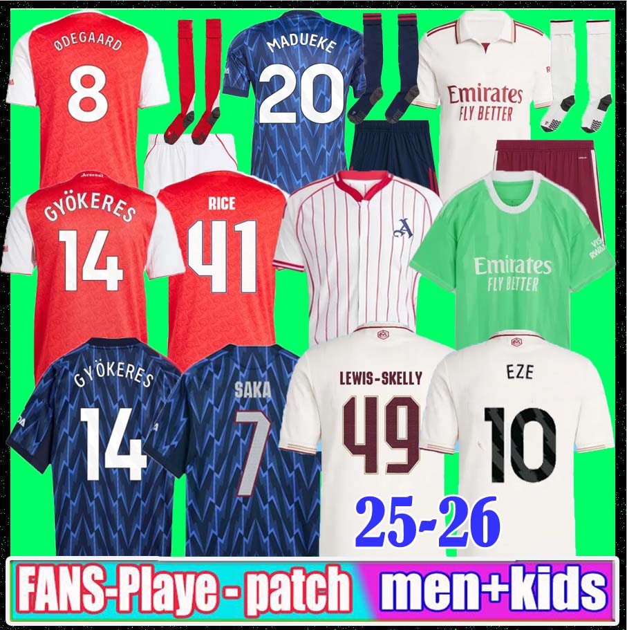 25 26 SAKA RICE ZUBIMENDI soccer jerseys Nwaneri RAYA 2025 football shirt ODEGAARD GYOKERES EZE SALIBA HAVERTZ Lewis-Skelly MADUEKE ArSeN top kit 25-26 arsenaljersey