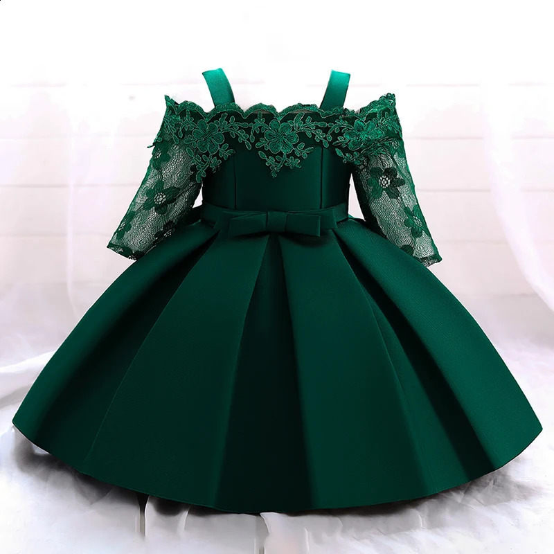 Baby Girls Christmas Dress born Baptism Princess Party Dresses Lace Sleeve Toddler Girl Clothes 1 Years Birthday Wedding Gown 250820