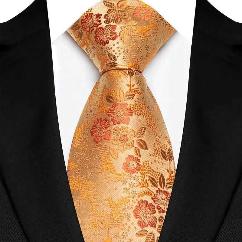 Wedding Tie For Men Women 8CM Orange Color Neck Tie For Party Jacquard Neckties Adult Brown Neck Ties For Groomsmen Gifts H250820