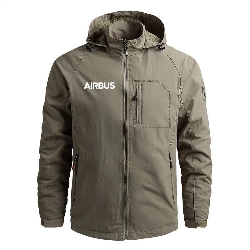 Outerwear Casual Hooded Flight Aviation Windbreakers Lightweight Pilots Airbus Men Jackets Coats 250821