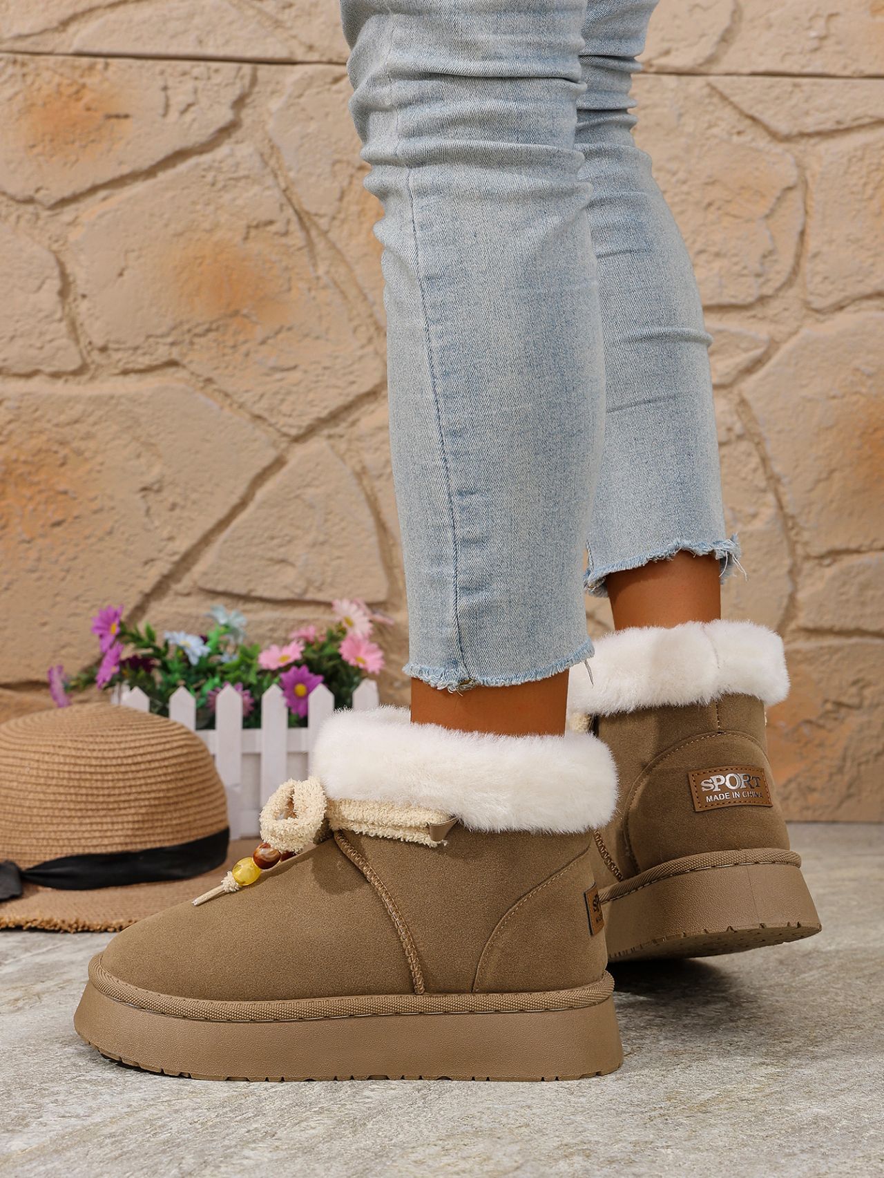 Vintage Versatile Womens Cotton Shoes Autumn Winter 2025 Designer New Style Outdoor Lined Thickened Warm Snow Boots Sizes 36 to 41 Free Shipping
