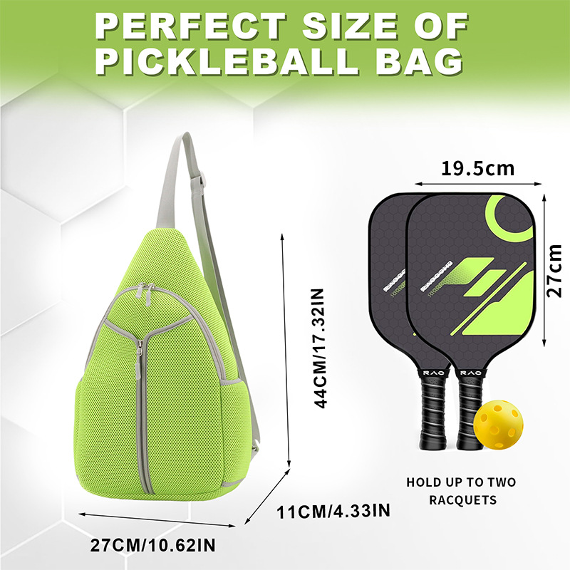 Sports Pickleball Bags - Sling Bag Backpack for Gear Equipment Men Women Holds Paddles, Balls Accessories
