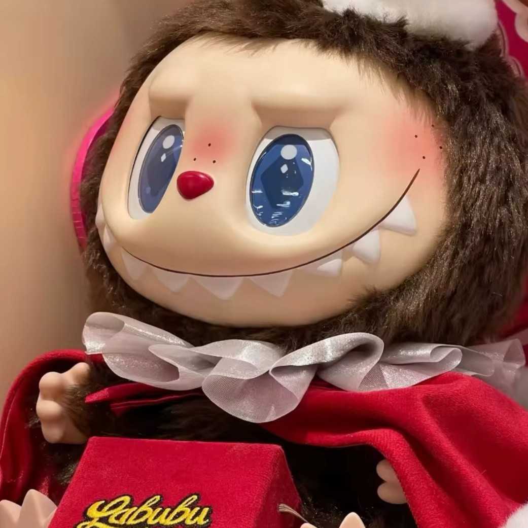 MART labubu Chinese Chess Adventure 38cm King Plush Labubu Doll with Resin Face Decoration L250822