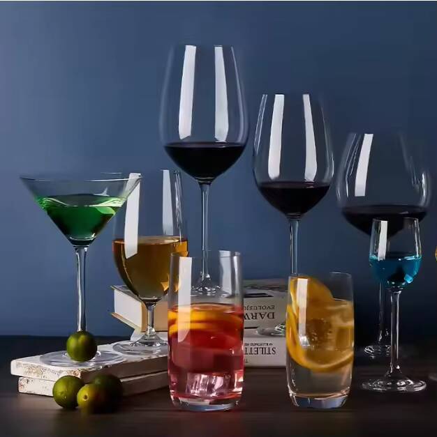 Wholesale 230ml Lead-Free Crystal Goblet Modern/Classic Colored Wine Glass with Long Stem for Martini S99MN23