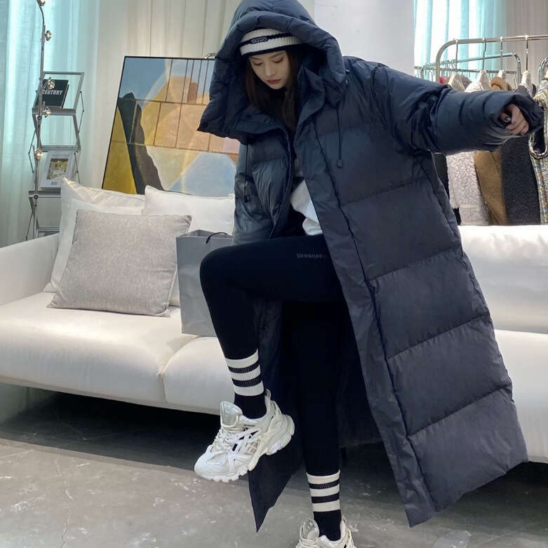 Cream Color Mid-Length for Women, High-End Feel, Winter Women's Coat, New Duck Pinghu Down Jacket