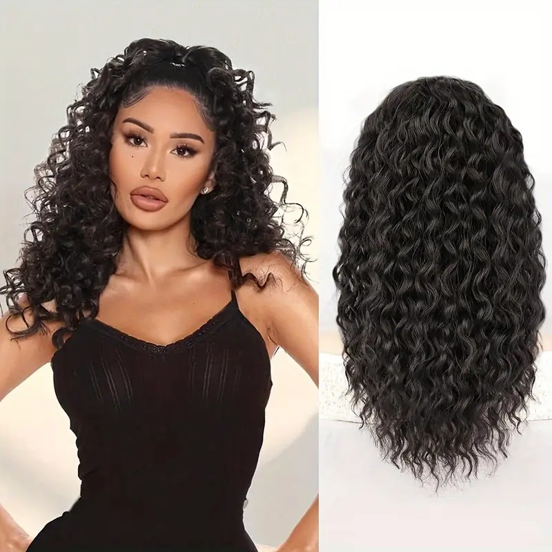 Ponytail Hair Extensions for Women With Small Curly Fluffy Brawstring Ponytail j15